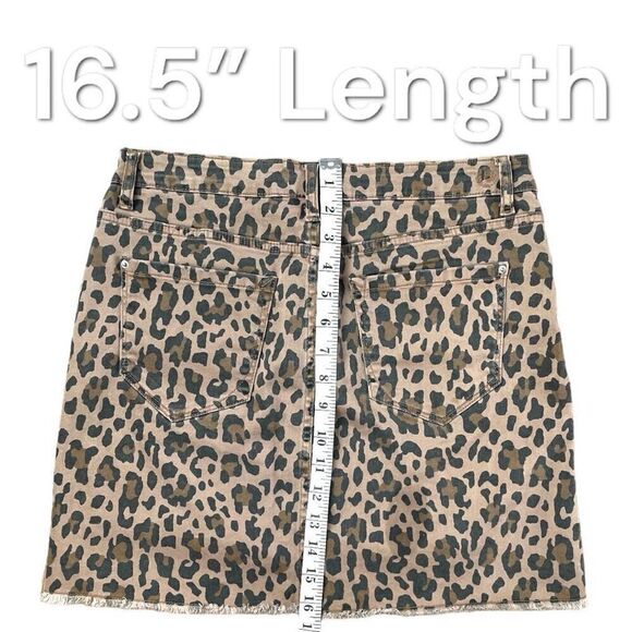 Kensie Jeans Animal- Print Cut-Off Skirt Sz 6 - Picture 11 of 12